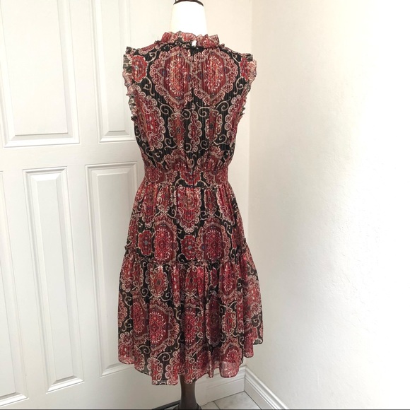 Kate Spade Metallic Medallion Silk Dress - Picture 4 of 11